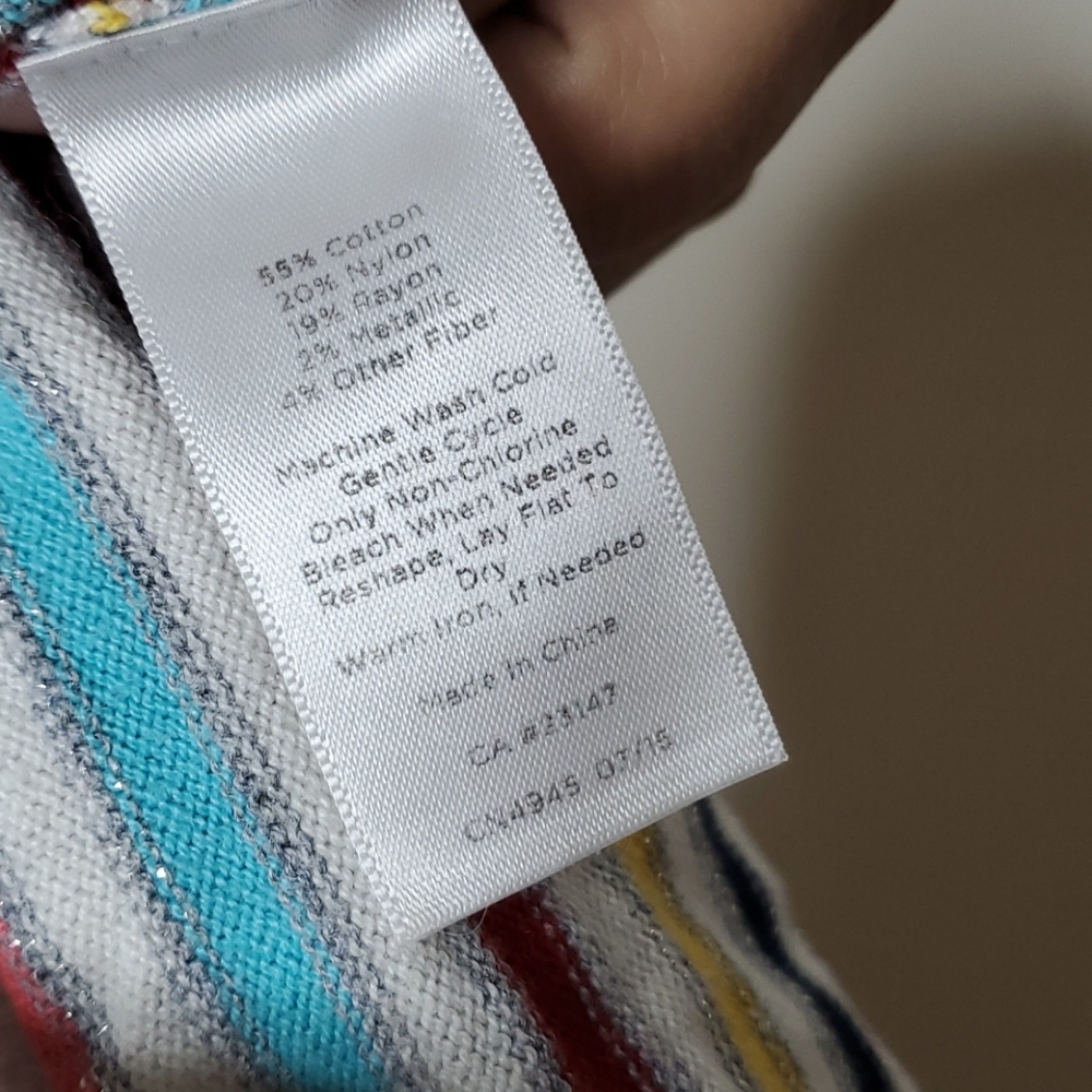 Euc Talbots Rainbow Striped Pullover Sweater - image 5